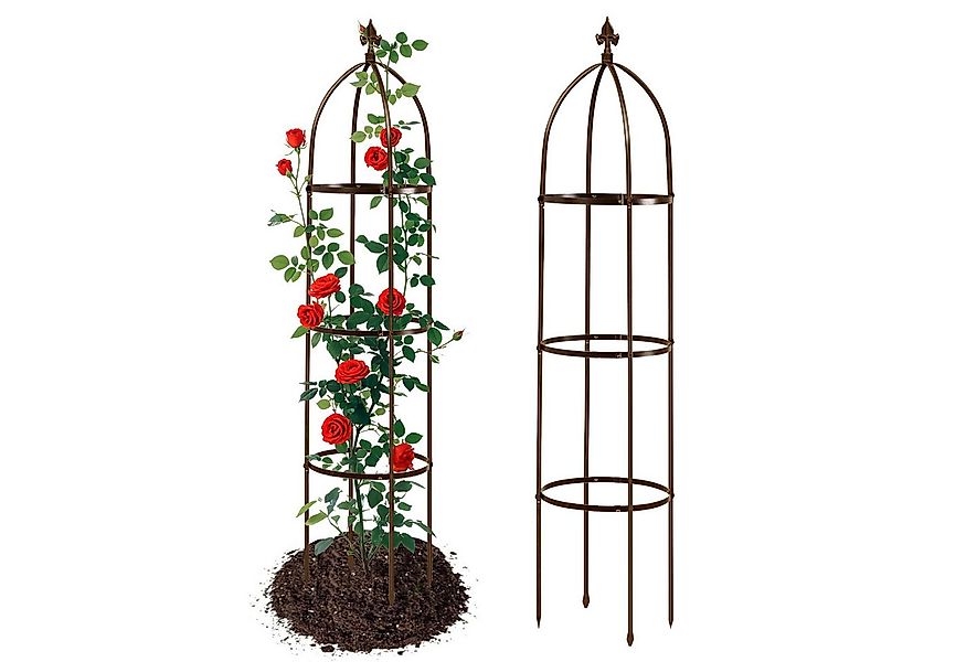 OSTWOLKE Rankhilfe Obelisk Ranksäule Rankturm Kletterpflanzenstütze Rankgit günstig online kaufen