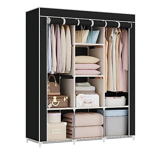 ibettertec Stoffschrank Kleiderschrank, 170 x 130 x 45 cm, Faltschrank (mit günstig online kaufen