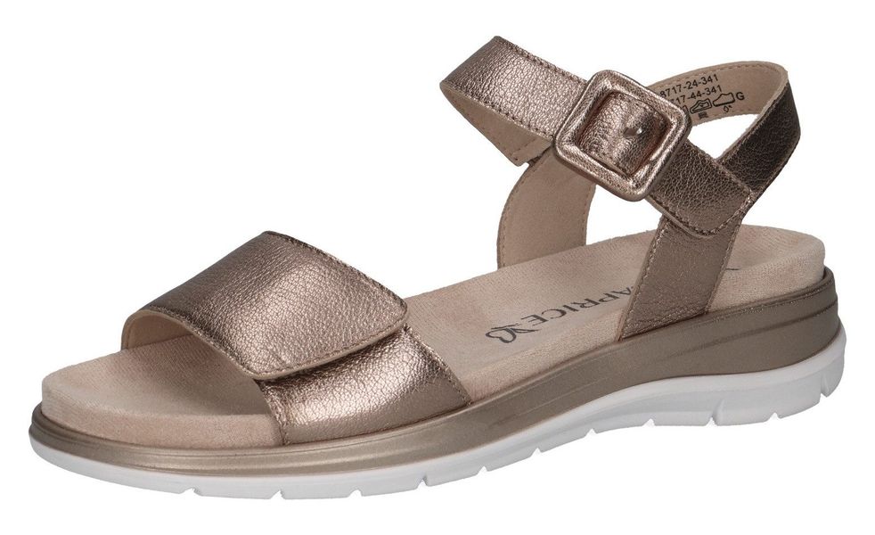 Caprice Riemchensandale, Keilsandalette, Sommerschuh, Bequemschuh in Metall günstig online kaufen