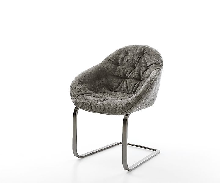 Freischwinger Gaio-Flex Bouclé Soft Schlamm Freischwinger flach Graphit günstig online kaufen