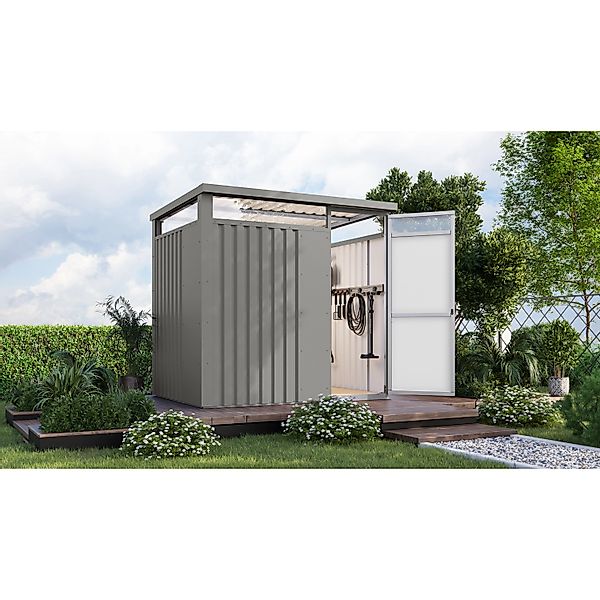 Karibu Gartenhaus Amato 1,5 Graualuminium 218 x 225 x 165 cm günstig online kaufen