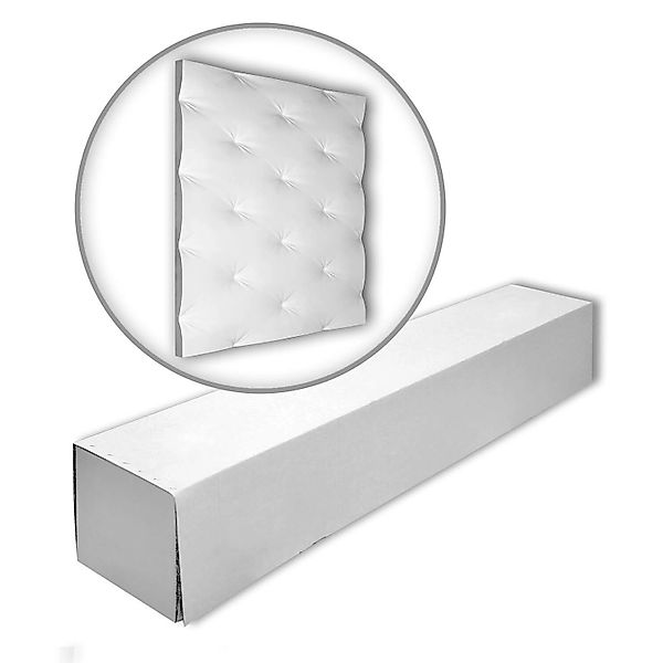 PROFHOME 159004-Box 3D Wandpaneele 1 Karton Set mit 4 Paneelen 1,44 m2 Weiß günstig online kaufen