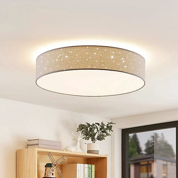 Lindby Ellamina LED-Deckenlampe, 60 cm, hellgrau günstig online kaufen