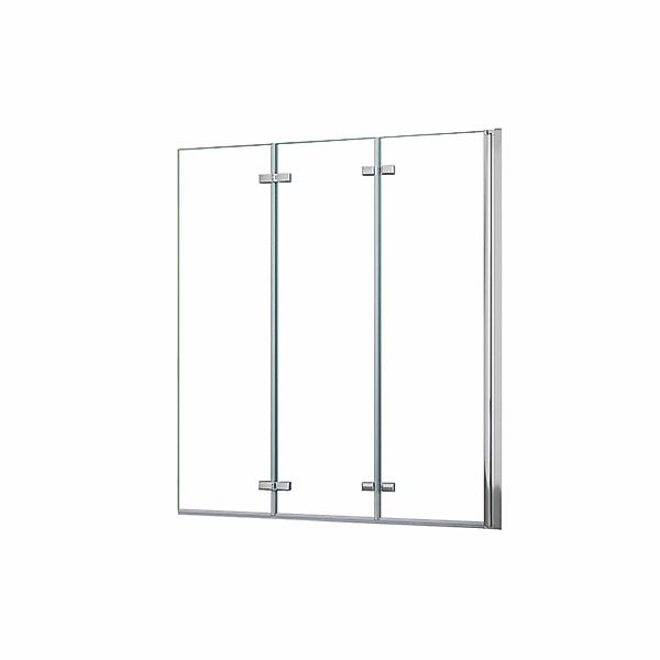 Duschparadies 130 x 140cm Badewannenaufsatz 3tlg Faltwand 6mm Nano Glas Dus günstig online kaufen