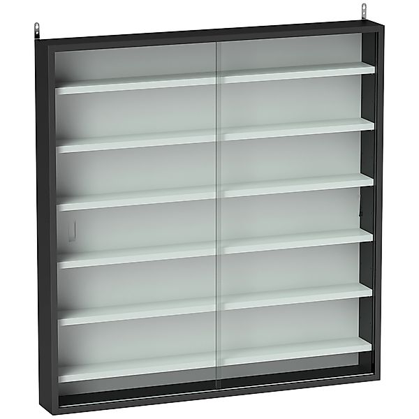 HOMCOM Wandvitrine mit 6 Verstellbaren Regalen, Vitrine für Sammlerstücke, günstig online kaufen