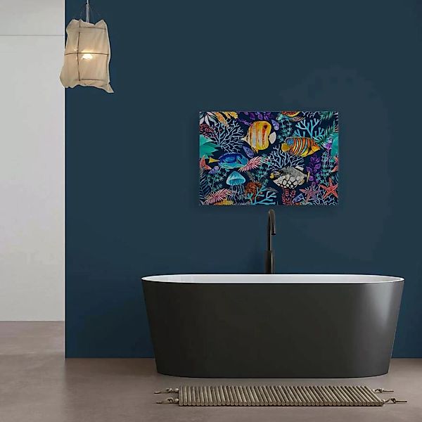 Bricoflor Unterwasserwelt Bild Für Kinderzimmer Und Badezimmer 120 X 80 Cm günstig online kaufen