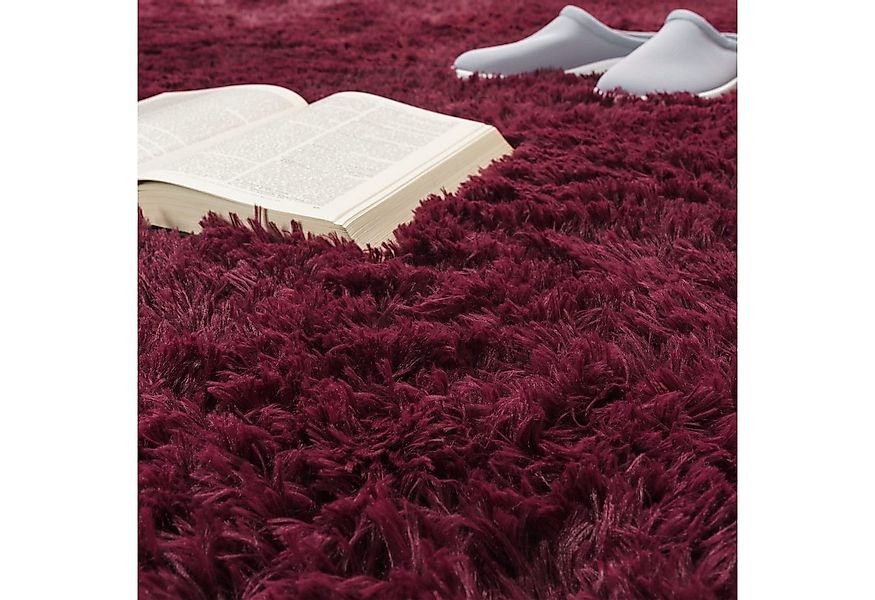 KADIMA DESIGN Teppich waschbar Unifarben Schlafzimmer Hochflor Teppich Shag günstig online kaufen