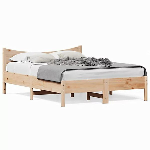 vidaXL Bettgestell Massivholzbett 140x190 cm Kiefer Bett Bettgestell günstig online kaufen