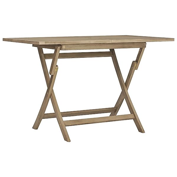 vidaXL Gartentisch Klappbar Grau 120x70x75 cm Massivholz Teak 362763 günstig online kaufen