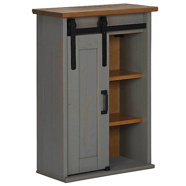 vidaXL Hängeschrank HALDEN mit Schiebetür Grau 49x22,5x70 cm Kiefer 4018439 günstig online kaufen