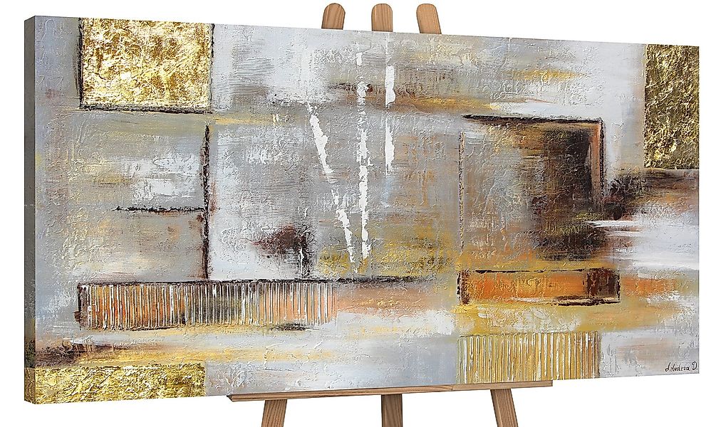 YS-Art Gemälde Goldene Abstraktion, Abstraktion, Gold günstig online kaufen