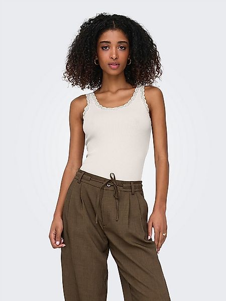ONLY Tanktop ONLSARA – Tanktop mit Spitzendetail am Ausschnitt regular fit, günstig online kaufen