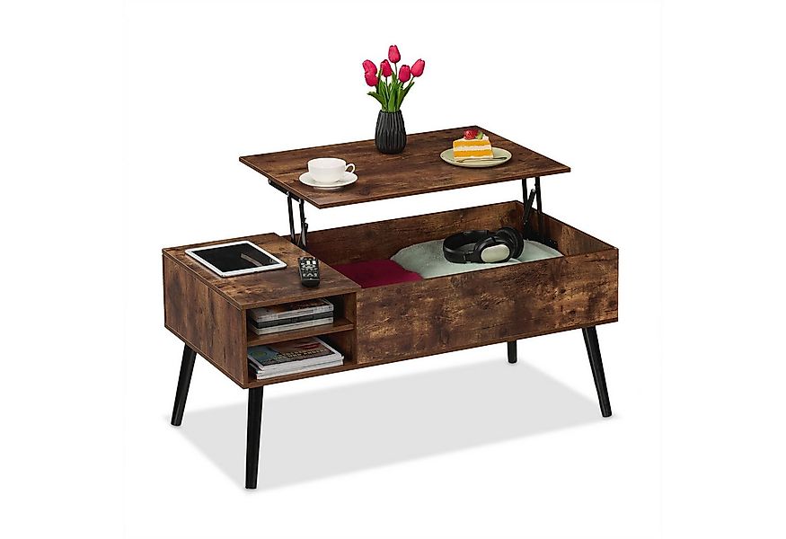 relaxdays Couchtisch Aufklappbarer Couchtisch günstig online kaufen