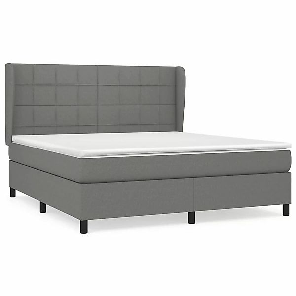 vidaXL Boxspringbett mit Matratze Dunkelgrau 160x200 cm Stoff1398986 günstig online kaufen