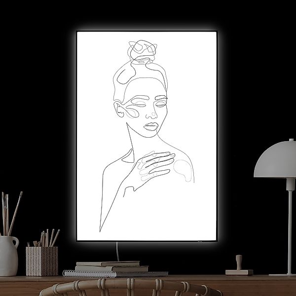 LED-Wechselbild Line Art Portraits - Messy Beauty günstig online kaufen