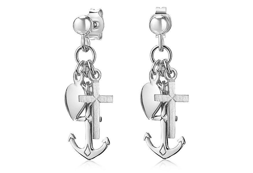 Materia Paar Ohrstecker Damen Silber " Glaube Liebe Hoffnung " SO-251, 925 günstig online kaufen