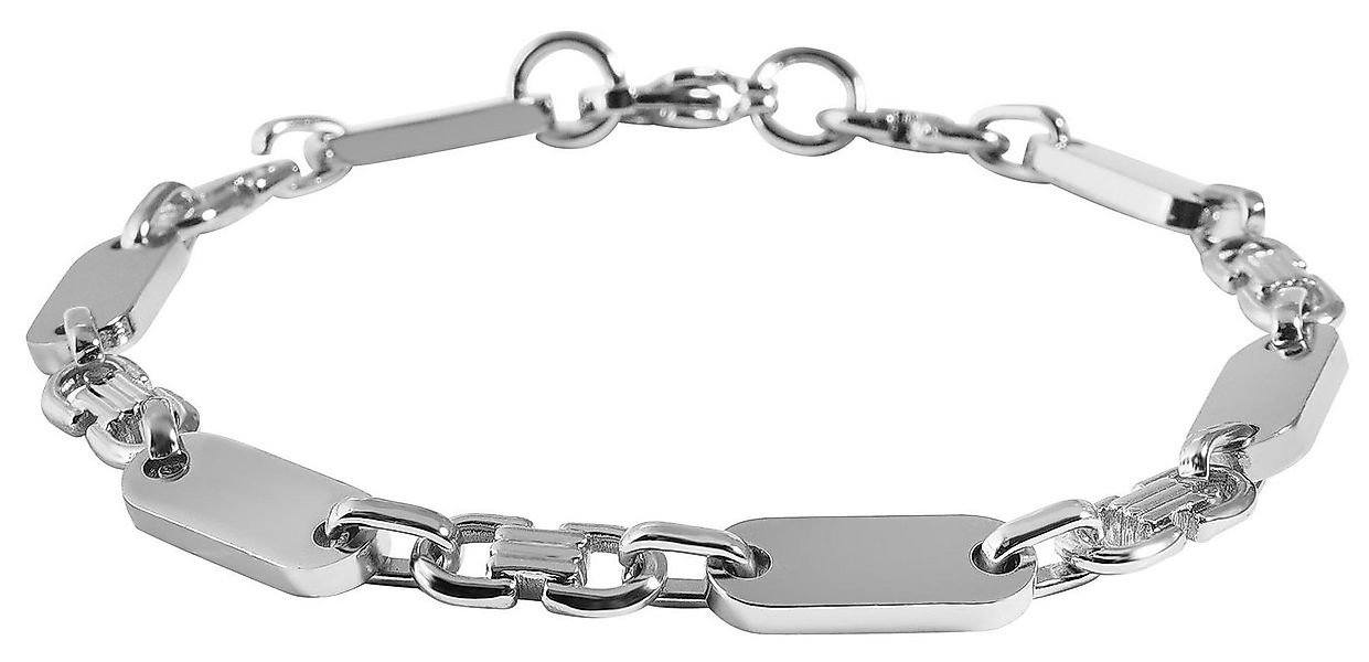 AKZENT Edelstahlarmband Elvin Edelstahl Platten-Armband, silberfarben, grav günstig online kaufen
