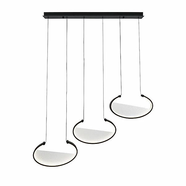 LED-Hängelampe Adele, Länge 117 cm, schwarz, Metall, 3-flg. günstig online kaufen