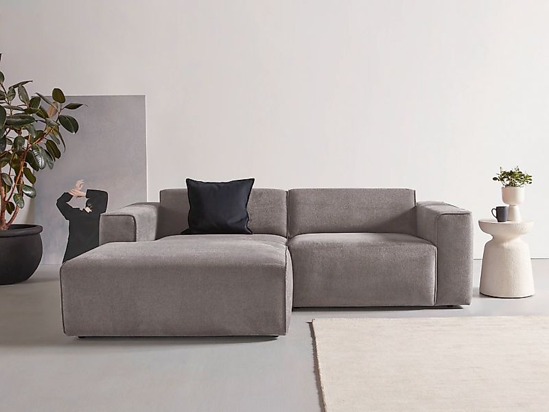 andas Ecksofa "Noord mit Kedernaht, Breite 234 cm", Cord, Struktur, Webstof günstig online kaufen
