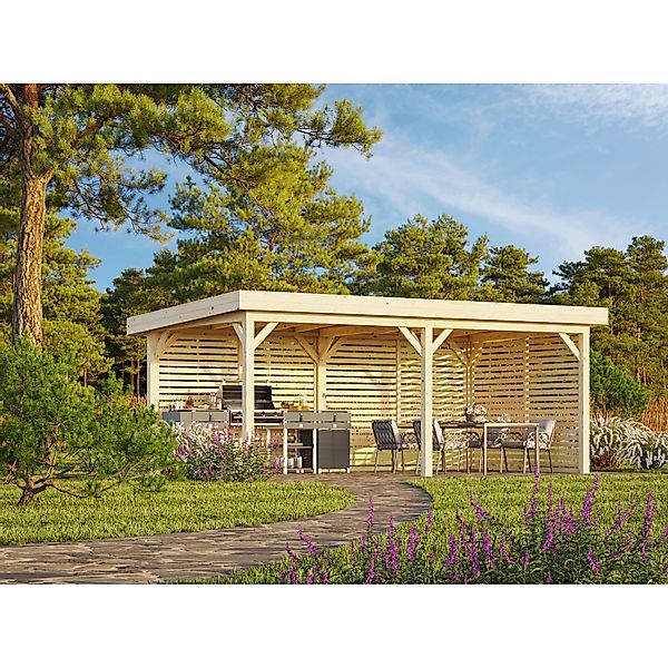 Palmako Pavillon Lenna Set 309 588 x 300 cm Lackiert Weiß FSC® günstig online kaufen
