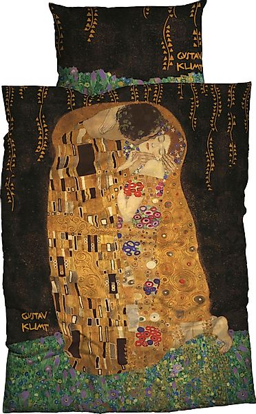 Goebel Bettwäsche "Kuss" 2 Stk. tlg. mit Klimt Gemälde günstig online kaufen
