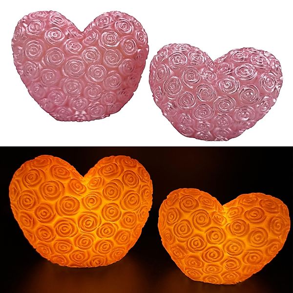 Online-Fuchs LED-Kerze - 2 Deko Herzen günstig online kaufen