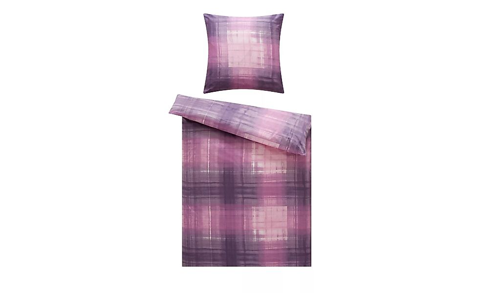 AURO Satin Bettwäsche  Garfik - lila/violett - 100% Baumwolle - 135 cm - Be günstig online kaufen