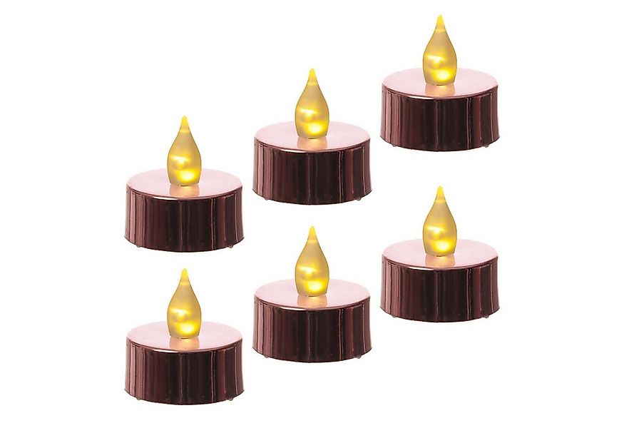 MARELIDA LED-Kerze LED Teelichter flackernd flammenlos mit Batterien D: 3,8 günstig online kaufen