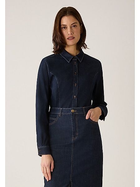 MORE&MORE Langarmbluse cooles, dark denim Jeanshemd günstig online kaufen