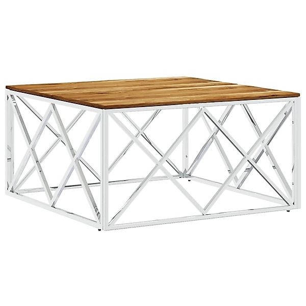 vidaXL Couchtisch Couchtisch Silbern Edelstahl und günstig online kaufen