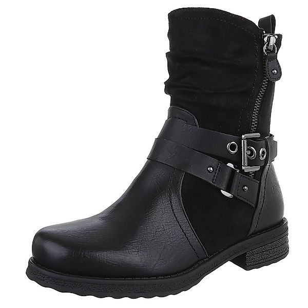 Ital-Design Stylischer Stretch-Stiefel mit Schnalle und günstig online kaufen