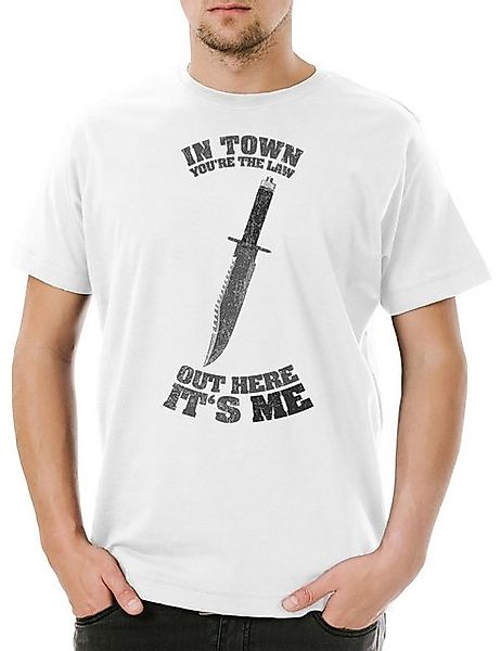 Urban Backwoods Print-Shirt In Town You're The Law Herren T-Shirt Sly Rambo günstig online kaufen