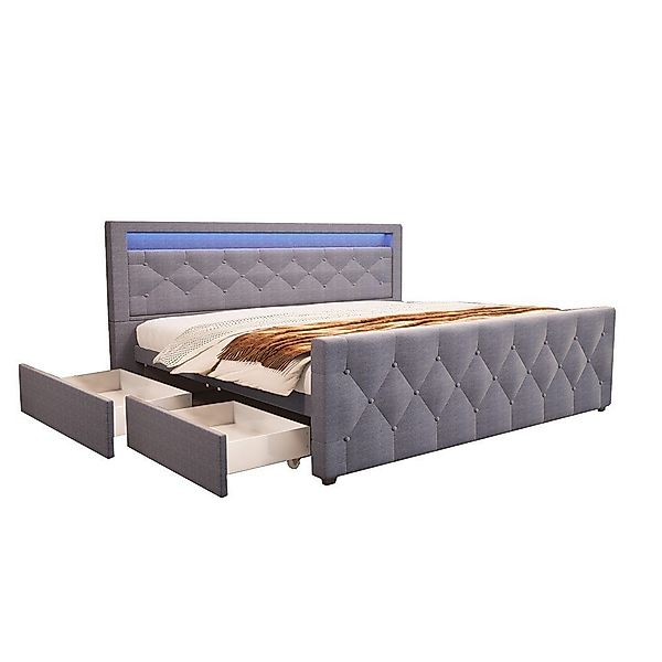 HOME DELUXE Polsterbett VELARA (inkl. Stauraum, günstig online kaufen