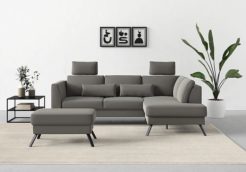 sit&more Ecksofa "Lindholm L-Form", mit Sitztiefenverstellung und Federkern günstig online kaufen