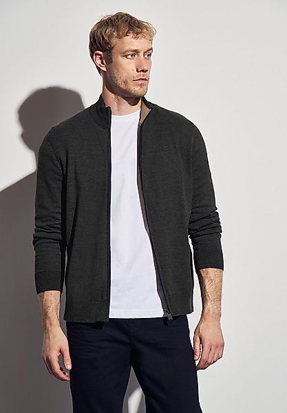 STREET ONE MEN Strickjacke aus reiner Baumwolle günstig online kaufen
