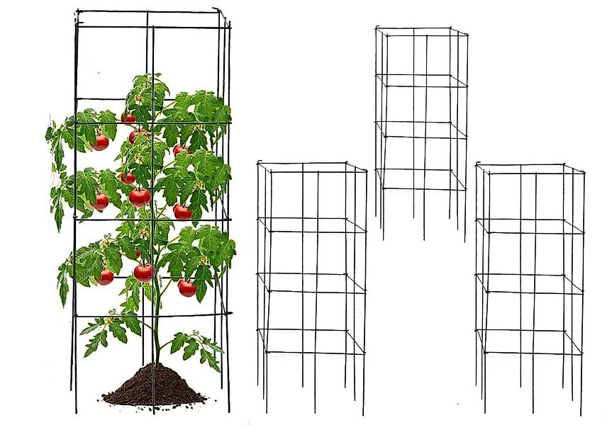 COSTWAY Rankhilfe, 4 St., Tomatenturm Metall, günstig online kaufen