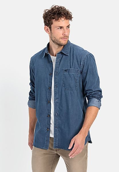 camel active Langarmhemd in Denim-Optik Langarm günstig online kaufen