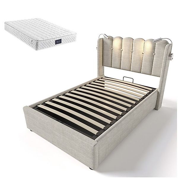 Gotagee Polsterbett Einzelbett Stauraumbett Jugendbett (Mit Matratze) 90x20 günstig online kaufen