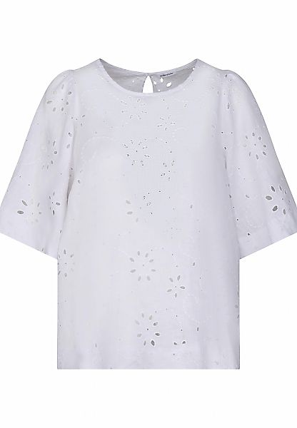 seidensticker Shirtbluse "Schwarze Rose" Kurzarm Rundhals Stickerei günstig online kaufen