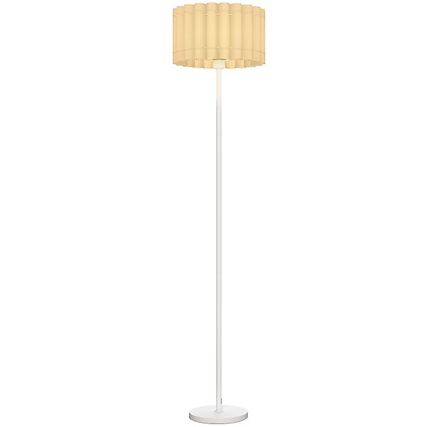 HOMCOM Stehlampe, Stehleuchte mit E27 Fassung, mit Wellenschirm Standlampe günstig online kaufen