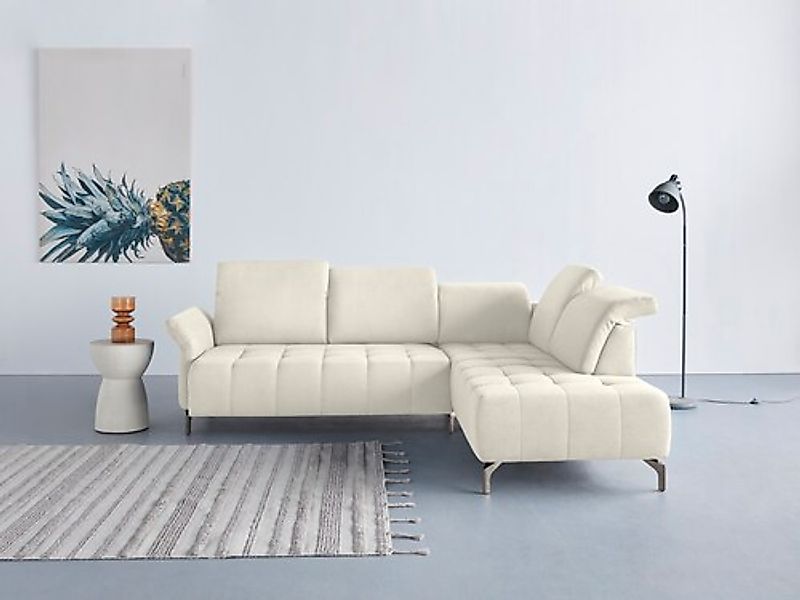Home affaire Ecksofa »Fresh L-Form« Federkern, wahlweise Kopfteilverstellun günstig online kaufen