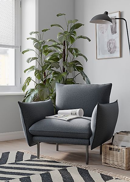 Home affaire Sessel "Stine Cocktailsessel" Besonderes Design durch Kissenop günstig online kaufen