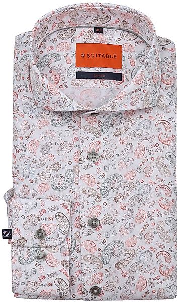 Suitable Melange Hemd Paisley Multicolour - Größe 43 günstig online kaufen