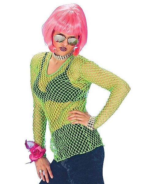 Das Kostümland Kostüm Neon Netz Shirt, Grün - Rave Rocker Disco Party K günstig online kaufen