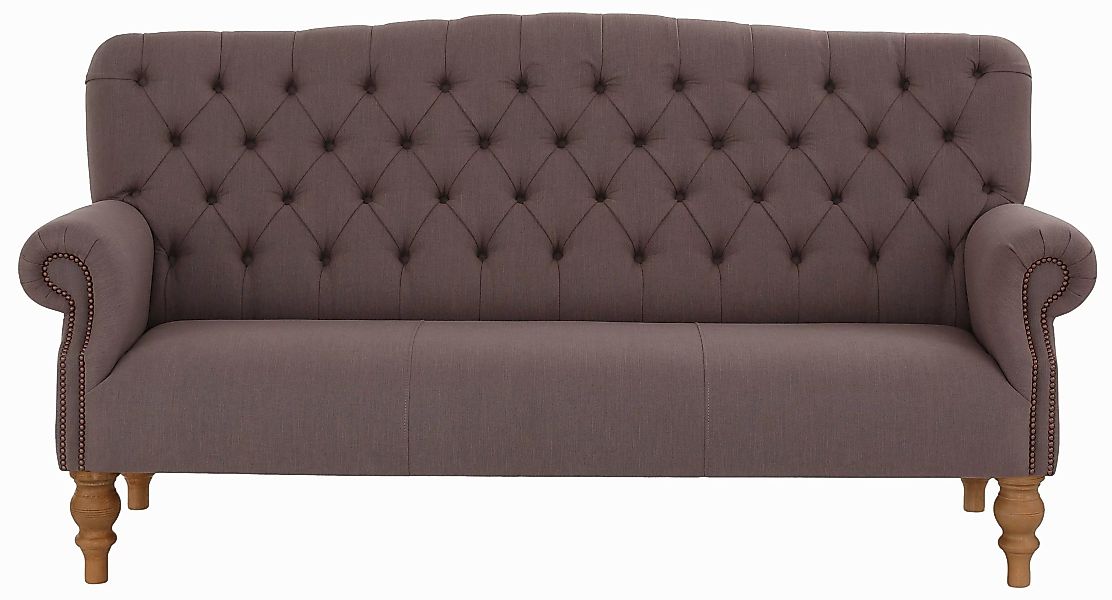 Home affaire Chesterfield-Sofa "Lord", mit echter Chesterfield-Knopfheftung günstig online kaufen