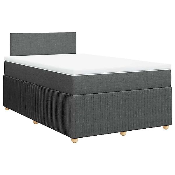 vidaXL Boxspringbett mit Matratze Dunkelgrau 120x200 cm Stoff 3289717 günstig online kaufen
