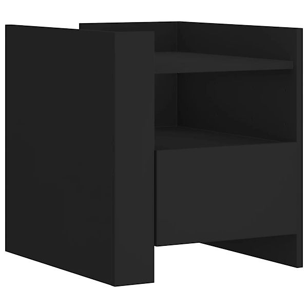 vidaXL Nachttisch Schwarz 45x50x50 cm Holzwerkstoff 848277 günstig online kaufen