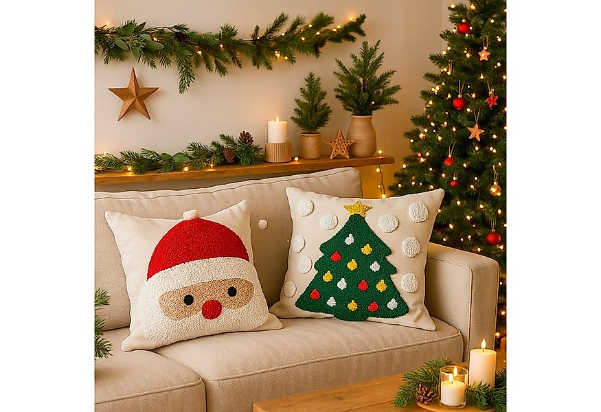 heimtexland Dekokissen natürliche Weihnachtsdeko Kissenhülle Zierkissen, ho günstig online kaufen
