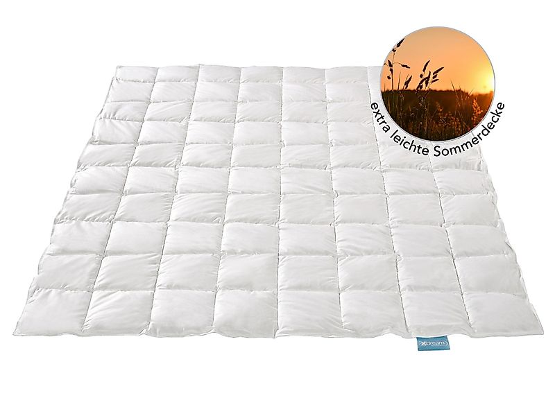 XDREAM Sommerbettdecke Daunendecke Nature, ultraleichte Kasettendecke, günstig online kaufen