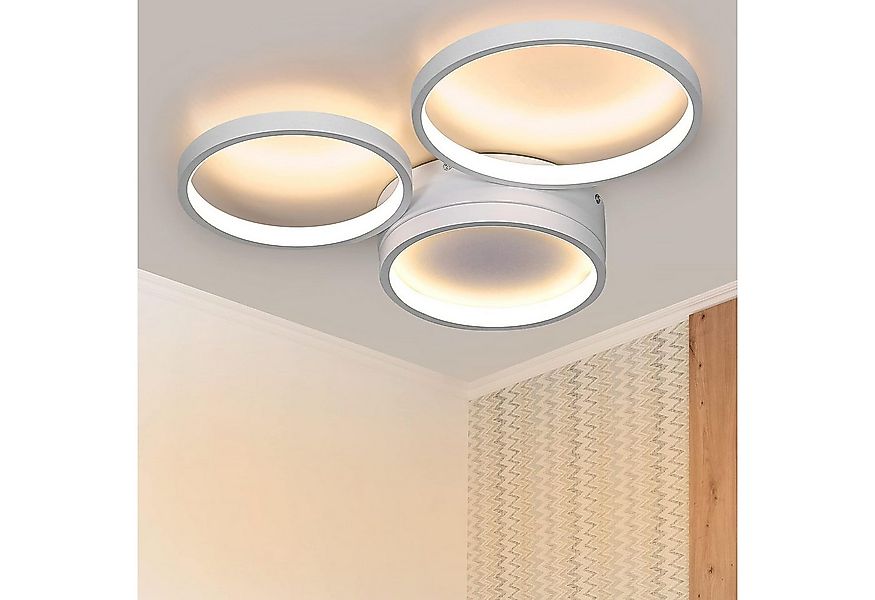 ZMH LED Deckenleuchte 3//4 Flammig Ring Fernbedienung Schlafzimmer, warmwei günstig online kaufen